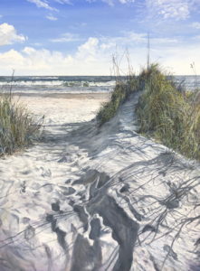 Photo of painting of beach scene